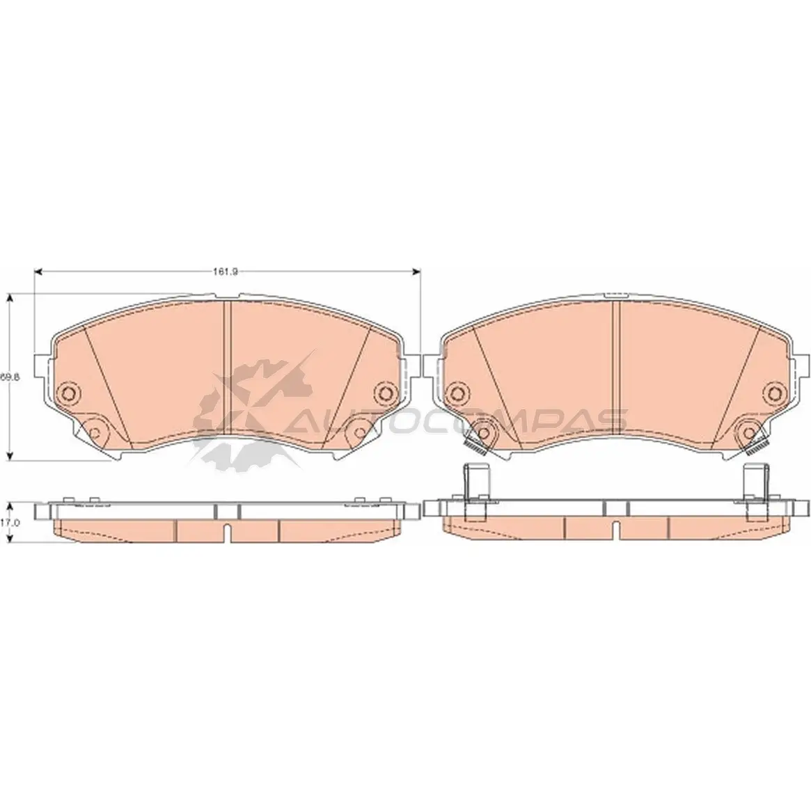 Тормозные колодки, комплект TRW L39SOK gdb4456 1529515 249 40 изображение 0