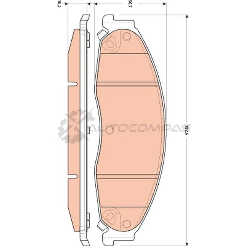 Тормозные колодки, комплект TRW 1529528 2395 7 24303 gdb4601 изображение 0