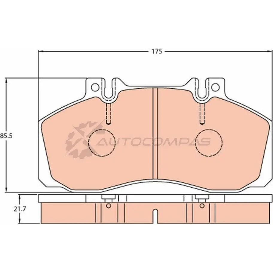 Тормозные колодки, комплект TRW gdb5050 29 835 1EK3LI 1529560 - Изображение 1