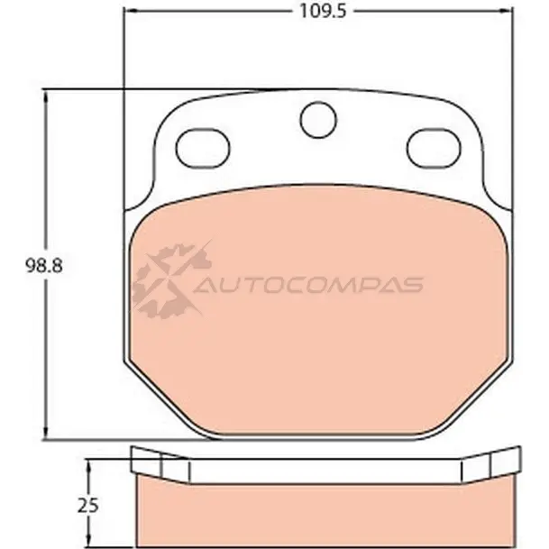 Тормозные колодки, комплект TRW gdb5061 1529571 ZILV58T 2 9688 изображение 0