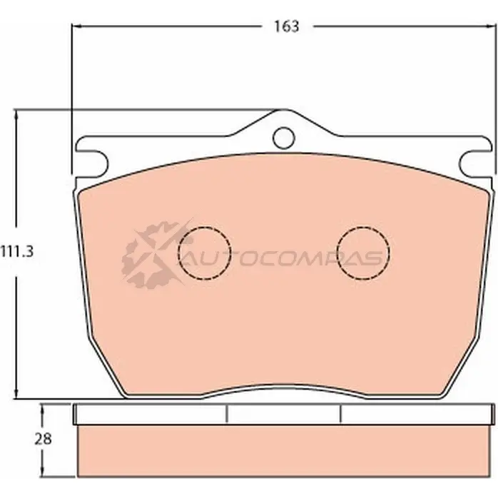 Тормозные колодки, комплект TRW JZGV0JQ gdb5076 2 9016 1529586 - Изображение 1