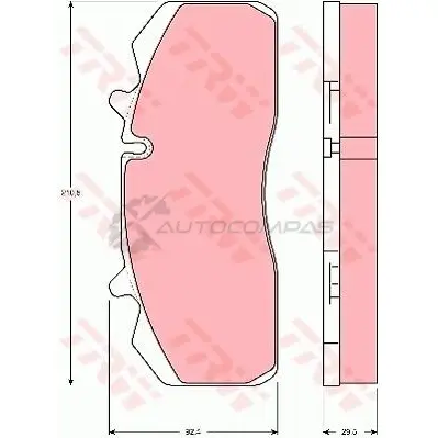 Тормозные колодки, комплект TRW gdb5083 1529593 7AHOP3 29 126 - Изображение 1