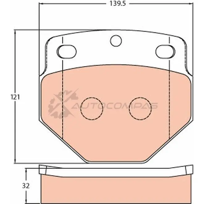 Тормозные колодки, комплект TRW gdb5087 K6DWF27 1529597 2974 7 изображение 0