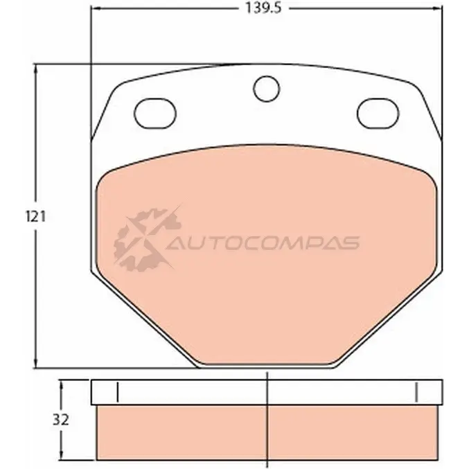 Тормозные колодки, комплект TRW 1529607 7PCIDJL gdb5097 2974 7 изображение 0