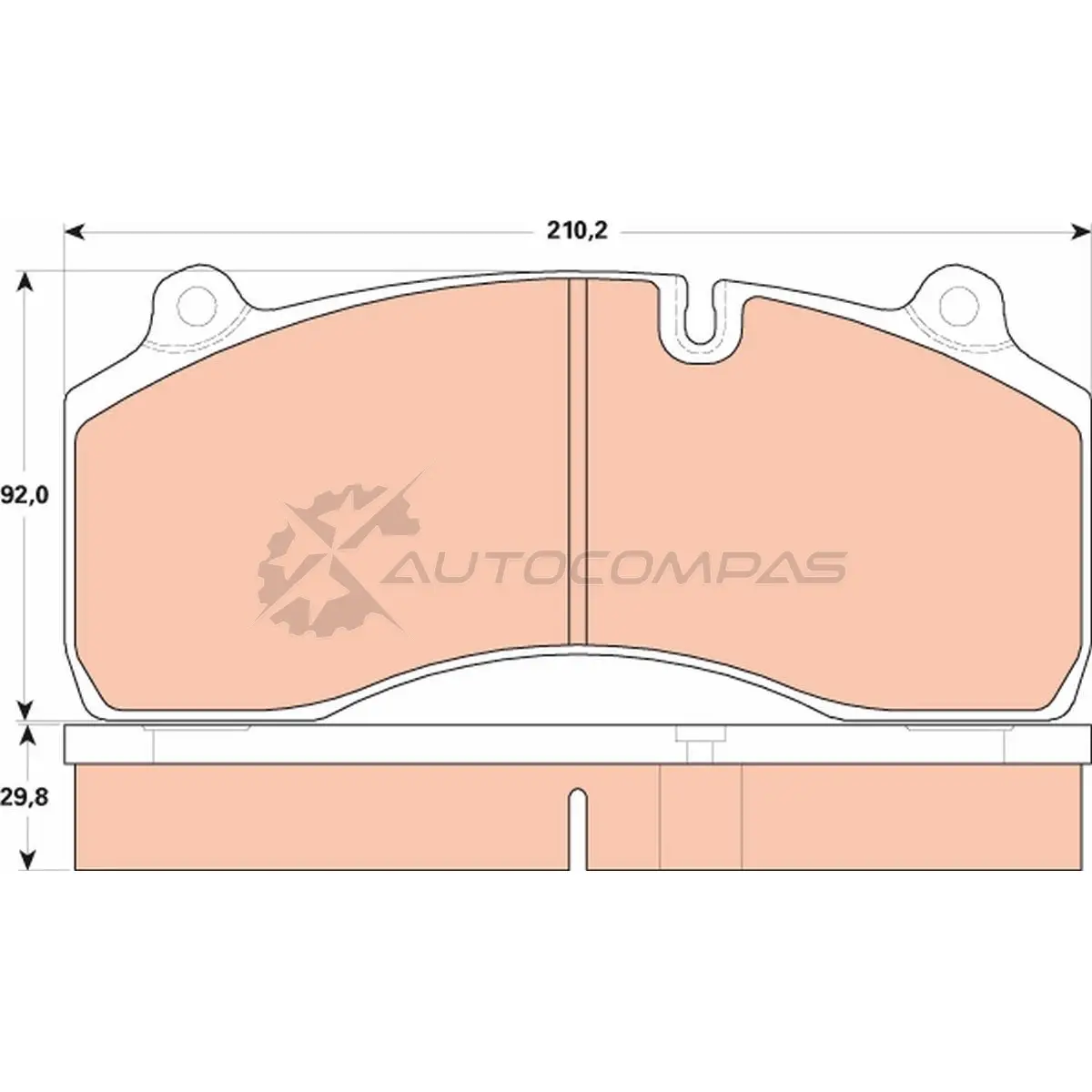 Тормозные колодки, комплект TRW HR2DXNB gdb5100 1529610 2 9181 изображение 0