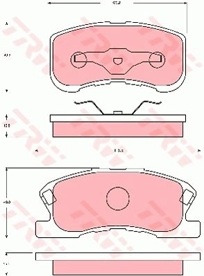 Тормозные колодки дисковые, комплект TRW 3322937301300 MDVC0R O 6195764 GDB7025 изображение 0