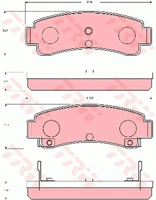Тормозные колодки дисковые, комплект TRW YC GTH12 1216934729 3322937301331 GDB7028 изображение 0
