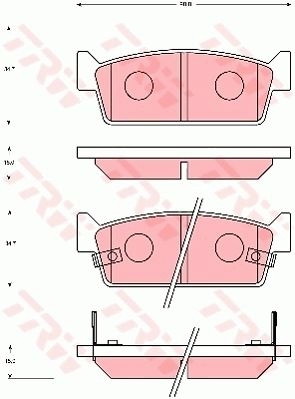 Тормозные колодки дисковые, комплект TRW 1216934757 XL6 FS 3322937301362 GDB7031