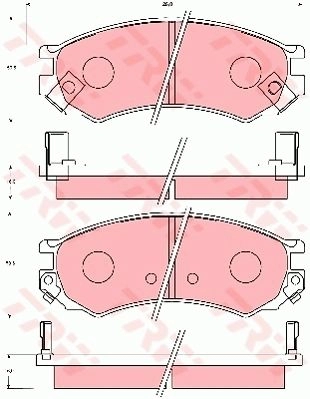 Тормозные колодки дисковые, комплект TRW 3322937301423 FI 0MND 1216934815 GDB7037 изображение 0