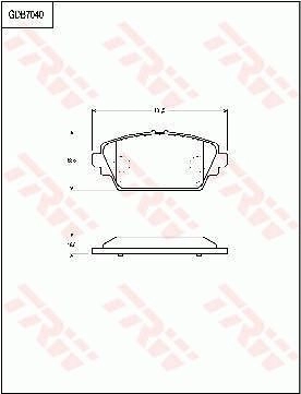 Тормозные колодки дисковые, комплект TRW 3322937301454 1216934871 GDB7040 BT JFSUY изображение 0