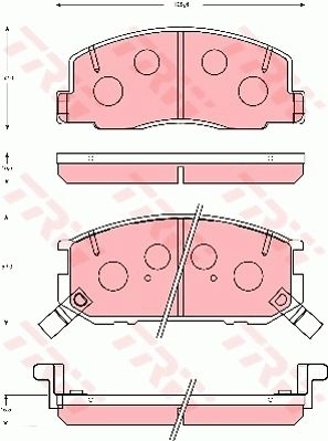 Тормозные колодки дисковые, комплект TRW GDB7050 1216934975 MW4SSP 0 3322937301546 изображение 0