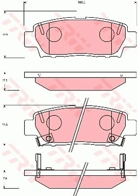 Тормозные колодки дисковые, комплект TRW RG PTZK 1439901544 GDB7055AT
