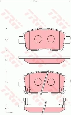 Тормозные колодки дисковые, комплект TRW 3322937301799 1216935111 GDB7075 2CEN GA2 изображение 0