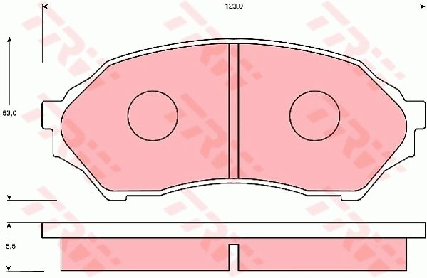 Тормозные колодки дисковые, комплект TRW GDB7083 6195744 3322937301874 9J0 KS изображение 0