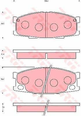 Тормозные колодки дисковые, комплект TRW GDB7100 I JM1U0U 3322937304004 1216935475 изображение 0