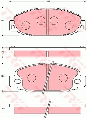 Тормозные колодки дисковые, комплект TRW KCX QM 3322937302123 1216935511 GDB7104 изображение 0