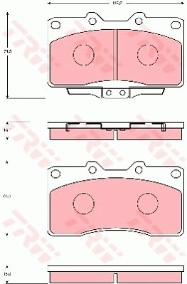 Тормозные колодки дисковые, комплект TRW GDB7106 WS6 IZ 3322937302147 6195874