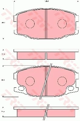 Тормозные колодки дисковые, комплект TRW V 8ZF6 1216935551 3322937302208 GDB7112 изображение 0