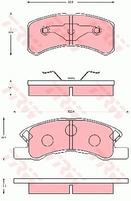 Тормозные колодки дисковые, комплект TRW 3322937302222 HX QM3O GDB7114 1198155878 изображение 0