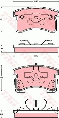 Тормозные колодки дисковые, комплект TRW GDB7130 1216935715 3322937302345 XB7TM C4 изображение 0