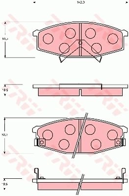Тормозные колодки дисковые, комплект TRW 3322937302390 E 8FSM8 1216935729 GDB7135 изображение 0