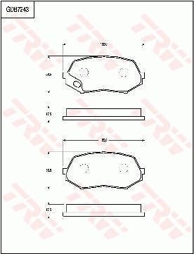 Тормозные колодки дисковые, комплект TRW GDB7243 31 VKCU 3322937303465 1216935913 изображение 0