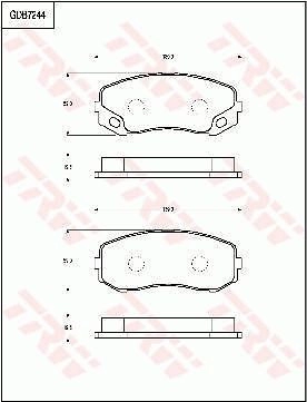 Тормозные колодки дисковые, комплект TRW TGDMX V GDB7244 3322937303472 1216935915 изображение 0