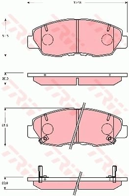Тормозные колодки дисковые, комплект TRW 3322937303496 9OI F8 GDB7247 1216935919 изображение 0