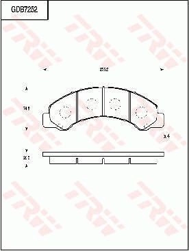 Тормозные колодки дисковые, комплект TRW 1216935933 3322937303540 JK 4HE GDB7252 изображение 0