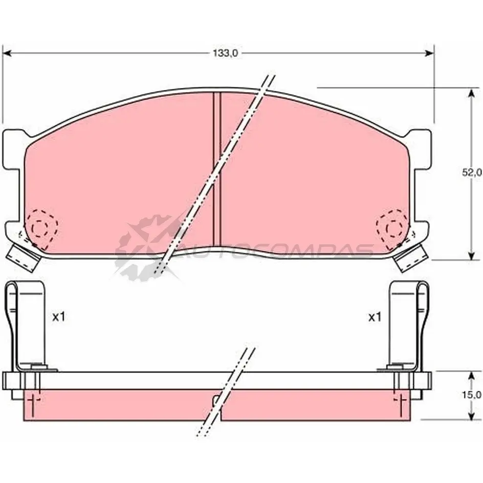 Тормозные колодки, комплект TRW IKLJE gdb737 2207 5 1529667 изображение 0