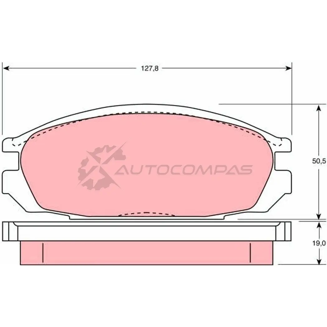 Тормозные колодки, комплект TRW 1529670 gdb745 4TJO8 200 98 изображение 0