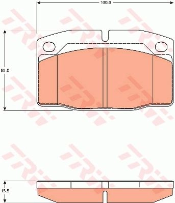 Тормозные колодки дисковые, комплект TRW GDB7542 6195686 3322937284634 Z B10P