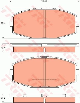 Тормозные колодки дисковые, комплект TRW GDB7564 9PS4 5U3 3322937292707 1216936417 изображение 0