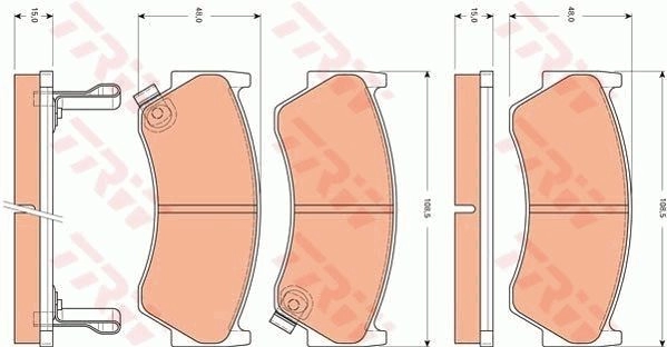 Тормозные колодки дисковые, комплект TRW GDB7578 IDM2 B 1418297348 3322937284979