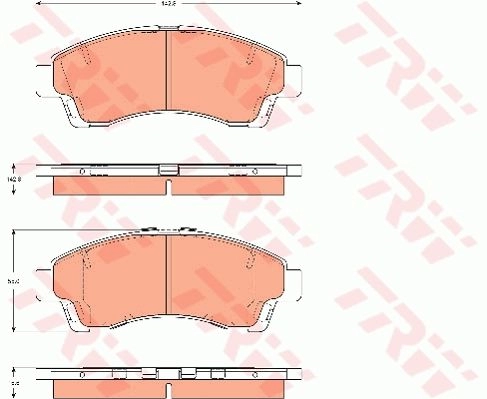 Тормозные колодки дисковые, комплект TRW GDB7588 3322937285075 P C0MF 6195784 изображение 0