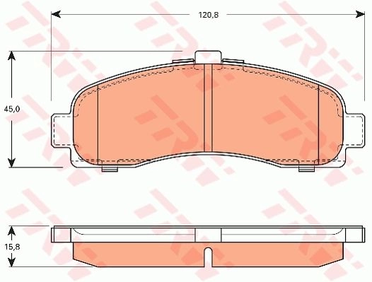 Тормозные колодки дисковые, комплект TRW 4J WJ2 GDB7590 3322937285099 6195486 изображение 0