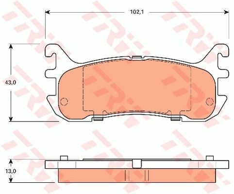 Тормозные колодки дисковые, комплект TRW GDB7594 6195782 BT EQFPQ 3322937285136