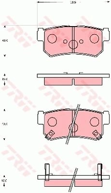 Тормозные колодки дисковые, комплект TRW 3322937290345 1418297407 IVC K1 GDB7666