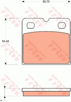 Тормозные колодки дисковые, комплект TRW GDB7679 3322937290703 XQTX J 6195628 изображение 0
