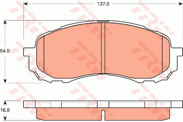 Тормозные колодки дисковые, комплект TRW GDB7682 3322937290727 DM 9090 1216936725 изображение 0