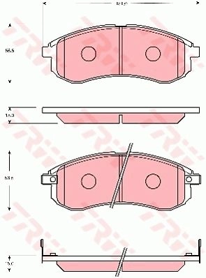 Тормозные колодки дисковые, комплект TRW 3322937290659 GDB7692 UV ZS0 1216936799