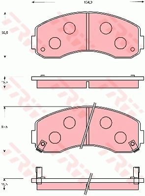 Тормозные колодки дисковые, комплект TRW DRZMXD 5 3322937290796 GDB7696 1216936807 изображение 0