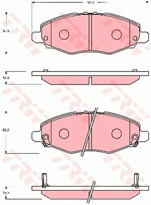 Тормозные колодки дисковые, комплект TRW T18Z3 5 GDB7702 6195820 3322937306138 изображение 0