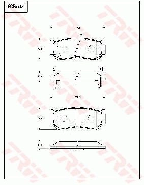 Тормозные колодки дисковые, комплект TRW O PWTNE GDB7712AT 1439901574 изображение 0