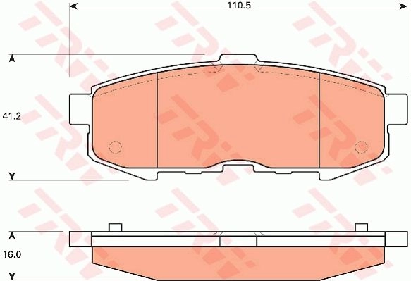 Тормозные колодки дисковые, комплект TRW 3322937306282 1216937025 KA MH4 GDB7717 изображение 0