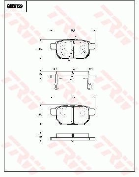 Тормозные колодки дисковые, комплект TRW GDB7729AT 1439901575 M Q1MX изображение 0