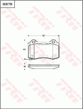 Тормозные колодки дисковые, комплект TRW GDB7755 6195880 KXB LR изображение 0
