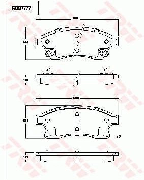 Тормозные колодки дисковые, комплект TRW 6195670 GDB7777 S2 8CO изображение 0