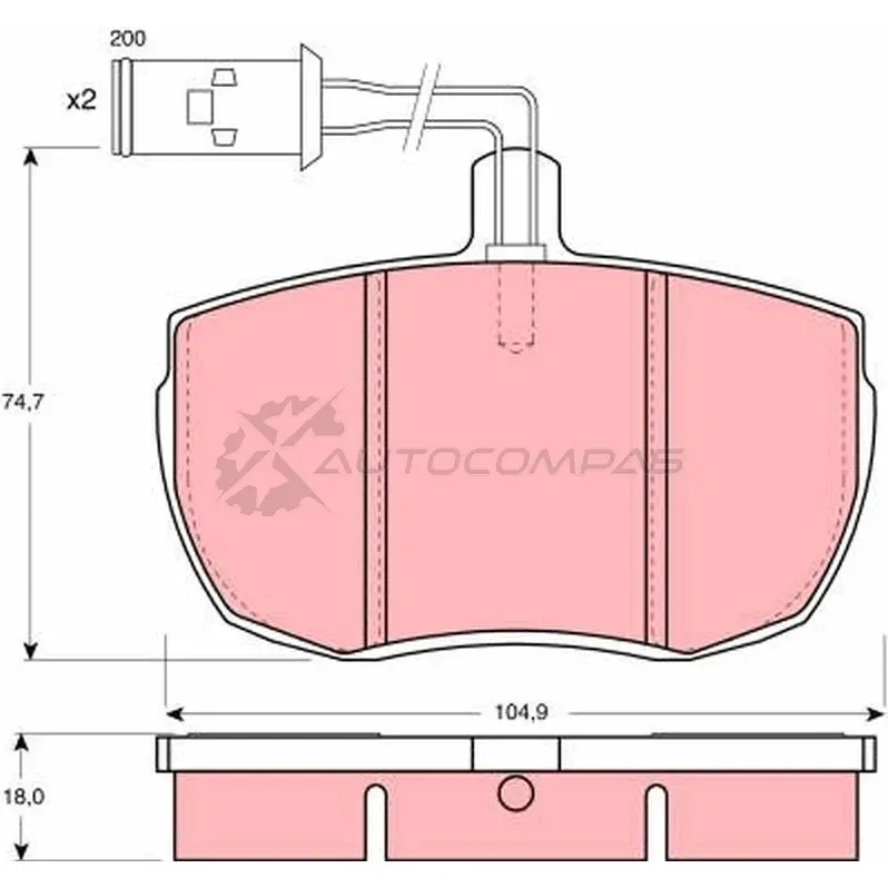 Тормозные колодки, комплект TRW 3GURKG gdb779 1529691 203 59 изображение 0