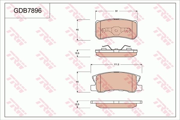 Тормозные колодки дисковые, комплект TRW 1216937653 3322937307029 GDB7896 MX YGL изображение 0